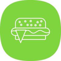 Fast Food Line Curve Icon vector