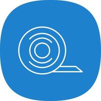 Duct Tape Line Curve Icon vector