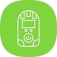 Dosimeter Line Curve Icon vector