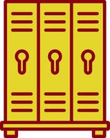 Lockers Line Two Color Icon vector