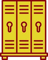 Lockers Line Two Color Icon vector