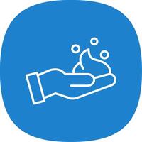 Foam Hand Line Curve Icon vector