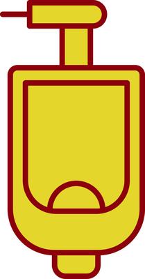 Urinal Line Two Color Icon