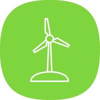 Turbine Line Curve Icon vector