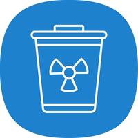 Toxic Waste Line Curve Icon vector