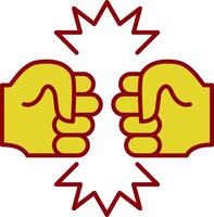 Fighting Line Two Color Icon vector