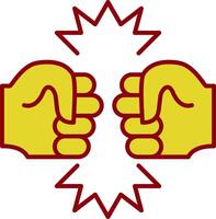 Fighting Line Two Color Icon vector