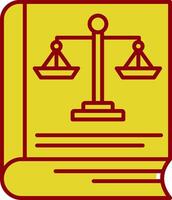 Law Book Line Two Color Icon vector