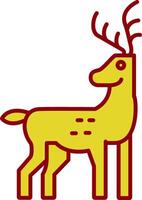 Reindeer Line Two Color Icon vector