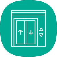 Elevator Line Curve Icon vector