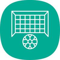 Goal Post Line Curve Icon vector