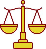 Law Line Two Color Icon vector