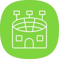 Stadium Line Curve Icon vector