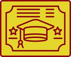 Diploma Line Two Color Icon vector