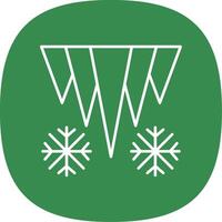 Icicle Line Curve Icon vector