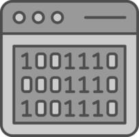 Binary Code Fillay Icon vector