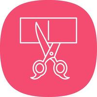 Scissors Line Curve Icon vector