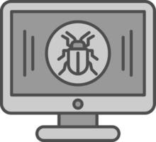 Malware Fillay Icon vector