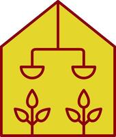 Greenhouse Line Two Color Icon vector