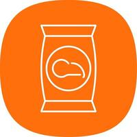 Crisps Line Curve Icon vector