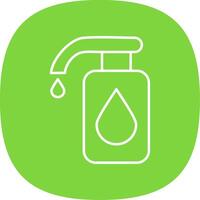 Cleaning Liquid Line Curve Icon vector