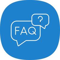 Faq Line Curve Icon vector