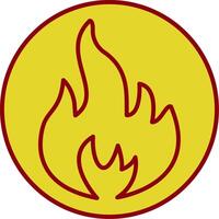 Flame Fillay Icon vector