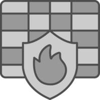 Firewall Fillay Icon vector