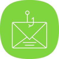 Phishing Line Curve Icon vector