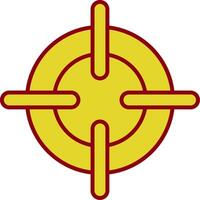 Target Line Two Color Icon vector