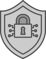 Cyber Security Fillay Icon vector