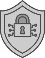 ciber seguridad relleno icono vector