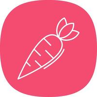 Carrot Line Curve Icon vector