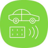 Remote Vehicle Line Curve Icon vector