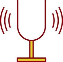 Tuning Fork Line Two Color Icon vector
