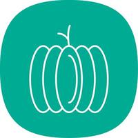 Pumpkin Line Curve Icon vector