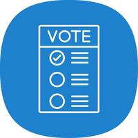 Number of vote Line Curve Icon vector