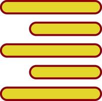 Horizontal Right Align Line Two Color Icon vector