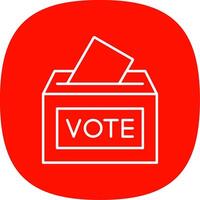 Voting Booth Line Curve Icon vector