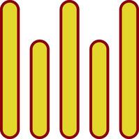 Vertical Align Bottom Line Two Color Icon vector