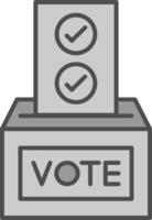 votación relleno icono vector