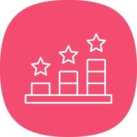 Ranking Line Curve Icon vector