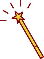 Magic Wand Line Two Color Icon vector