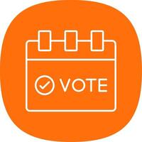 Elections Line Curve Icon vector