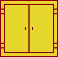 Door Line Two Color Icon vector