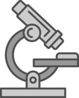 Microscope Line Circle Icon vector