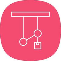 Pulley Line Curve Icon vector