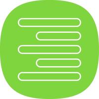 Horizontal Right Align Line Curve Icon vector