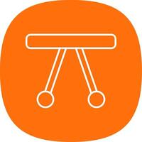Swinging Cradle Line Curve Icon vector