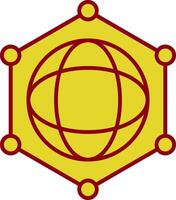 Network Line Two Color Icon vector